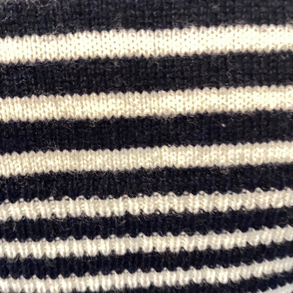 J Crew Fair Isle Striped Sweater-Midnight BlueWhite/Multi-Large. NWT - Picture 5 of 5